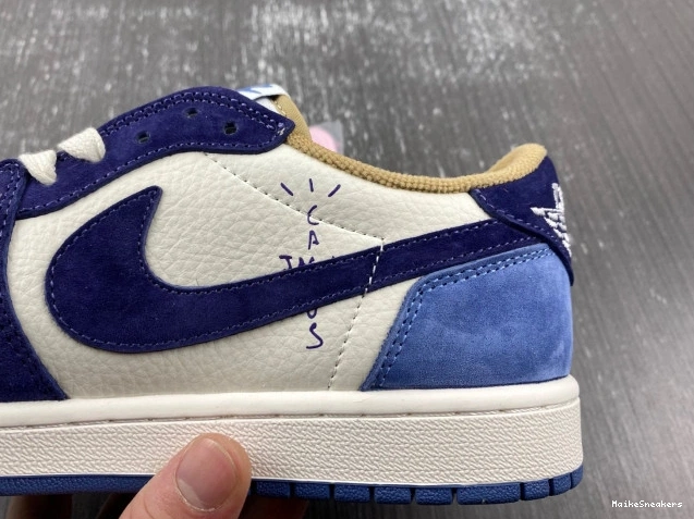 MaikeSneakers CUSTOM JORDAN AIR 1 X TRAVIS SCOTT DM7866-808 0810